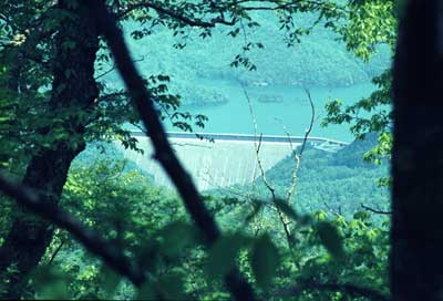 Fontana Dam from Yellow Creek Mountains